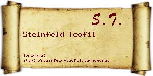 Steinfeld Teofil névjegykártya